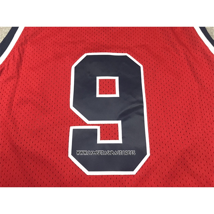 Michael Jordan NO 9 Camiseta USA 1984 Rojo